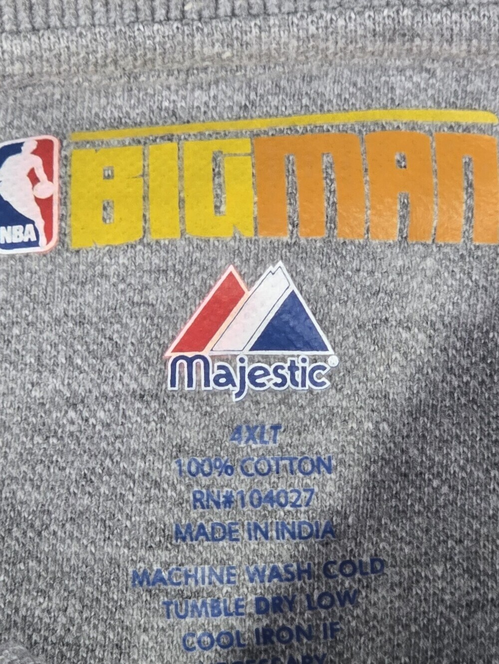 San Antonio Spurs Majestic Big Man Polo Gray 4XLT NBA - Picture 4 of 7